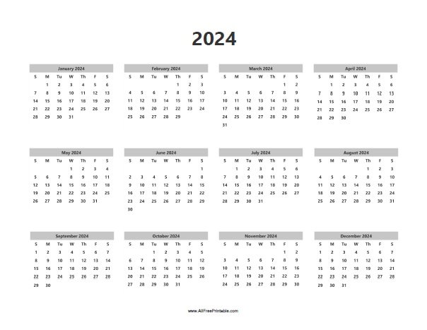 2024 Calendar – Free Printable