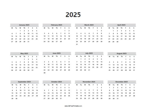2025 Calendar | Free Printable