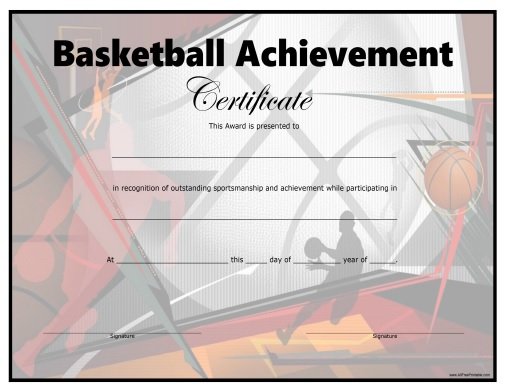 basketball award templates