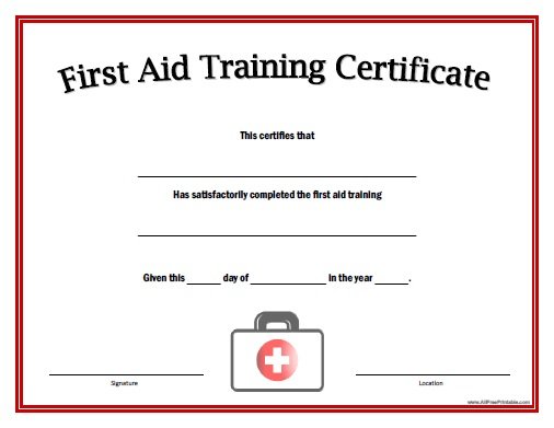 Printable CPR Certificate Templates