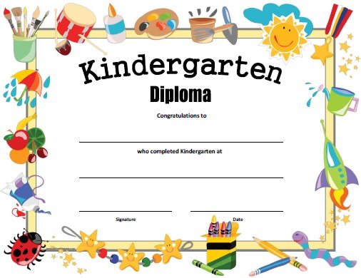 Kindergarten Diploma – Free Printable