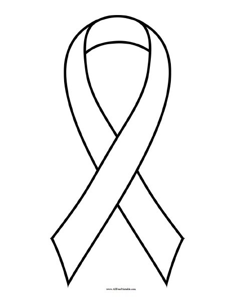 Cancer Awareness Ribbon Coloring Page | Free Printable