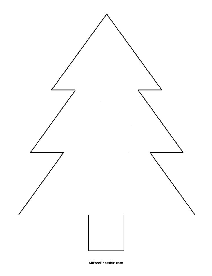 Christmas Tree Outline Template Free Printable