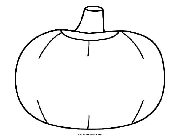 Free Printable Halloween Blank Pumpkin Coloring Page