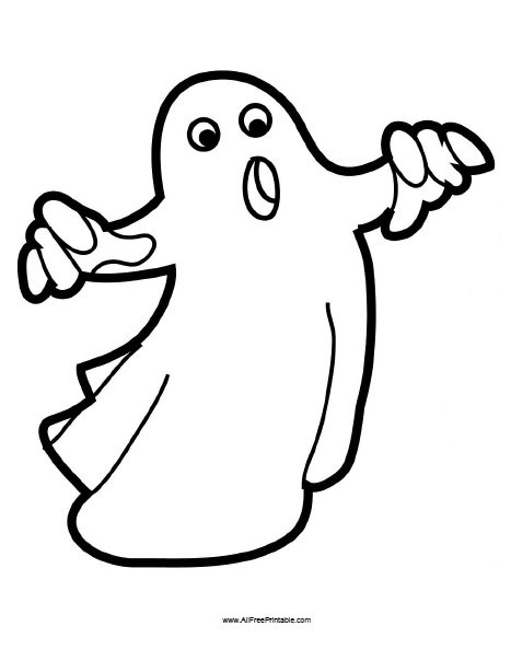 Halloween Ghost Coloring Page Free Printable
