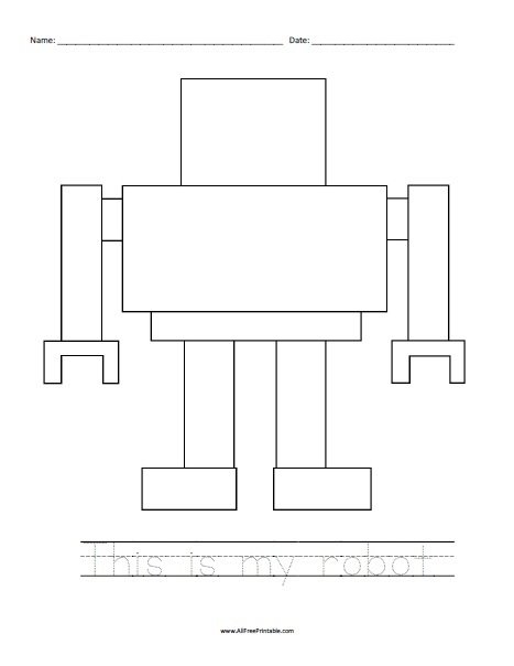 Free Printable Robot Coloring Page