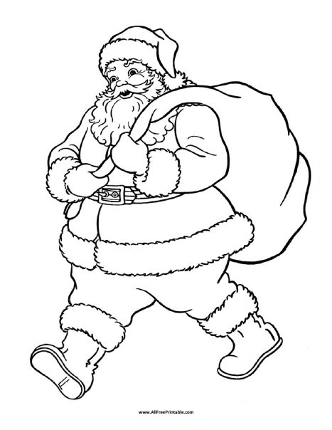 free santa coloring pages to print