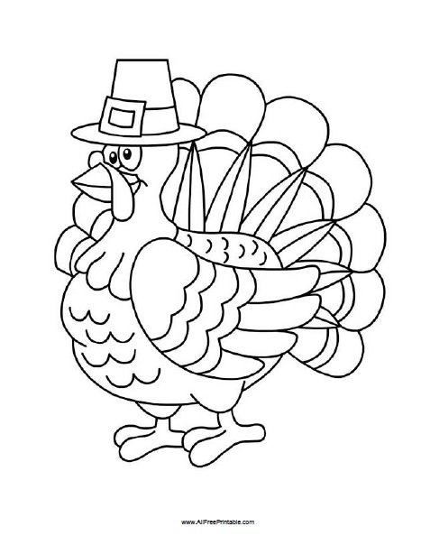 Thanksgiving Turkey Coloring Page Free Printable