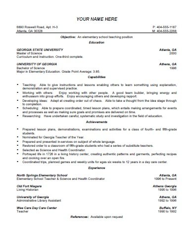 Teacher Resume Templates Free 6 Fc6v 2jwxkkm Whether You re Looking 