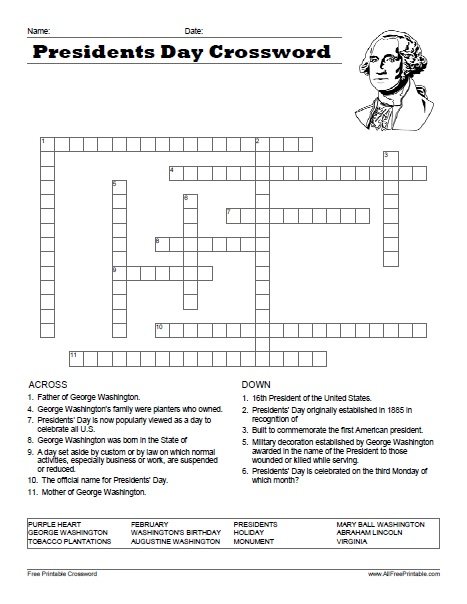 presidents-day-crossword-free-printable