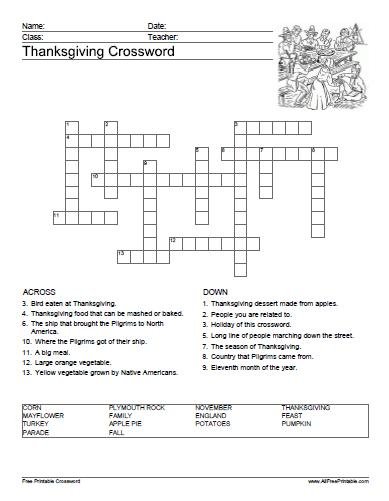 thanksgiving-crossword-free-printable