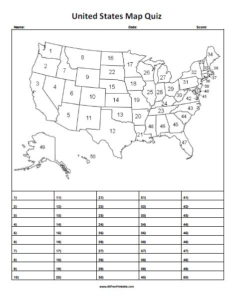 Blank Printable Map Of Us By Regions