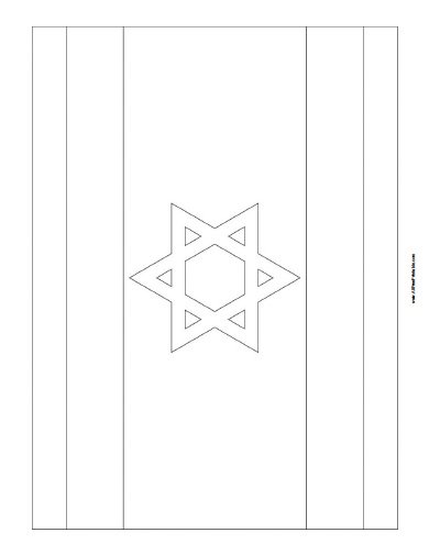 Israel Flag Coloring Page Free Printable