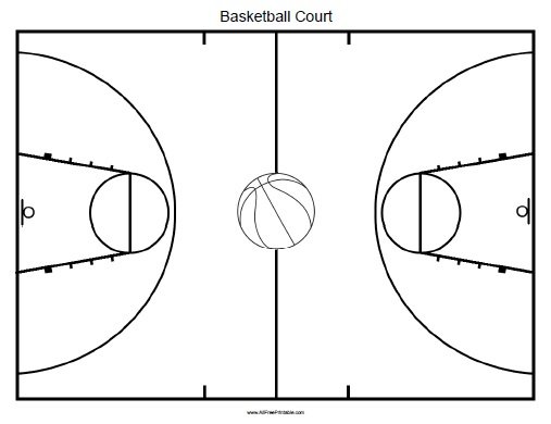 Free Printable Basketball Court