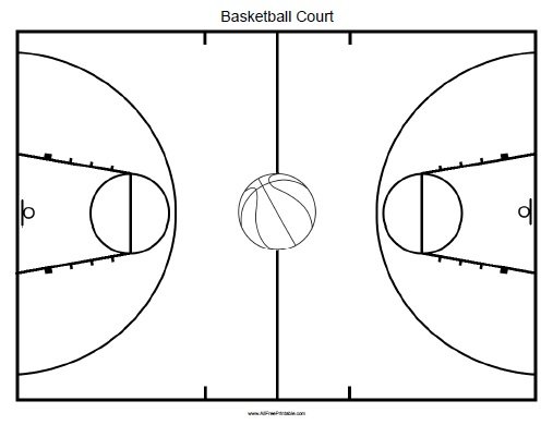 Basketball Court Free Printable