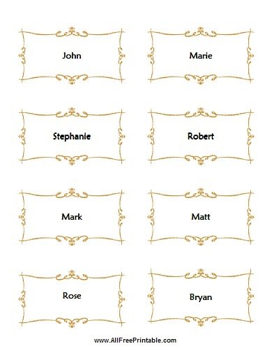 place card template