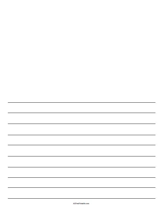 Free Printable Half Lined Paper