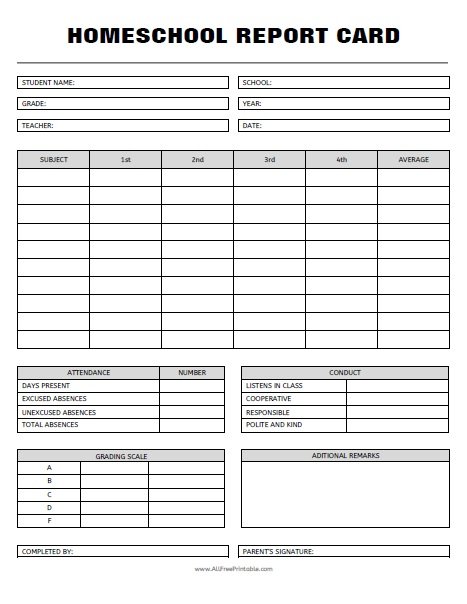 free-printable-homeschool-report-card-template-printable-templates