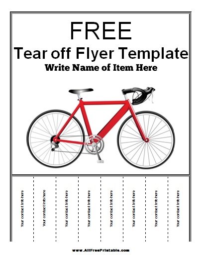 free printable tear off flyer template