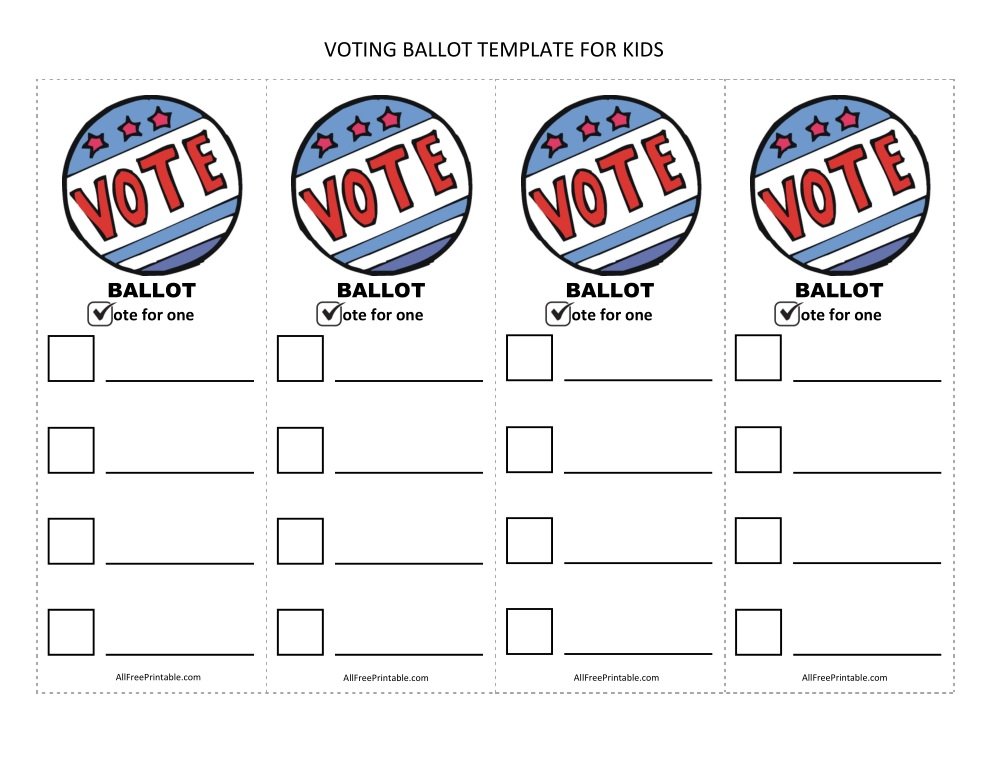 Free Printable Ballot Template Quick Easy Forms Printables For Free Printable Ballot Template Quick Easy Forms Printables For