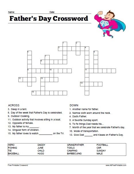 Father s Day Activities Free Printable