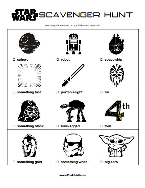 Scavenger Hunt Free Printable
