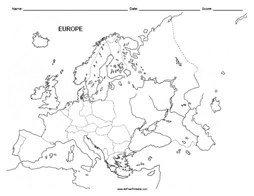 Free Printable Europe Maps