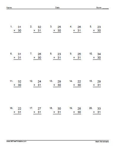 Orangeflowerpatterns 27 Double Digit Multiplication Worksheets Pdf Pics
