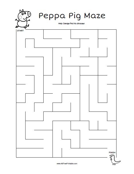 Peppa Pig Maze Allfreeprintable Com