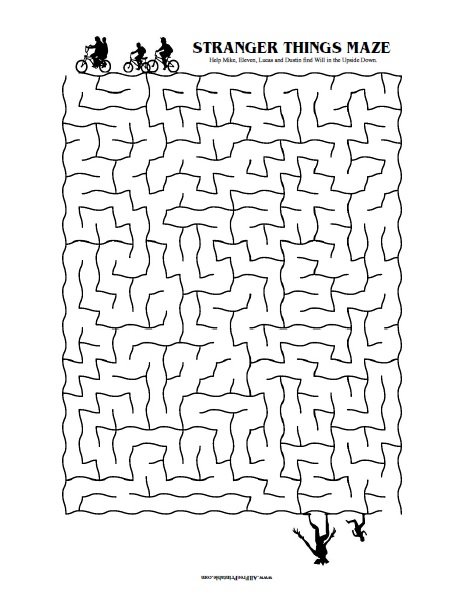 Free Printable Stranger Things Maze