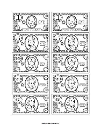 Play Money – Free Printable