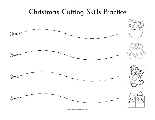 Free Printable Christmas Cutting Activities Printable Blog
