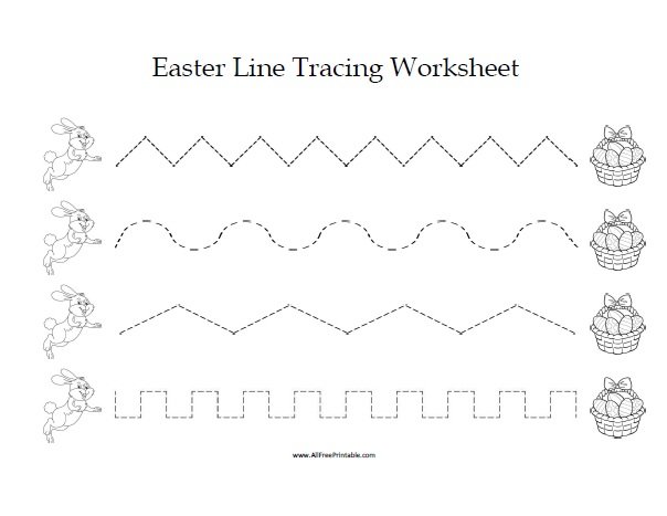 Free Printable Easter Line Tracing Worksheet