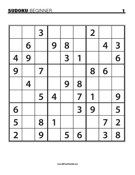 sudoku easy printable with answers