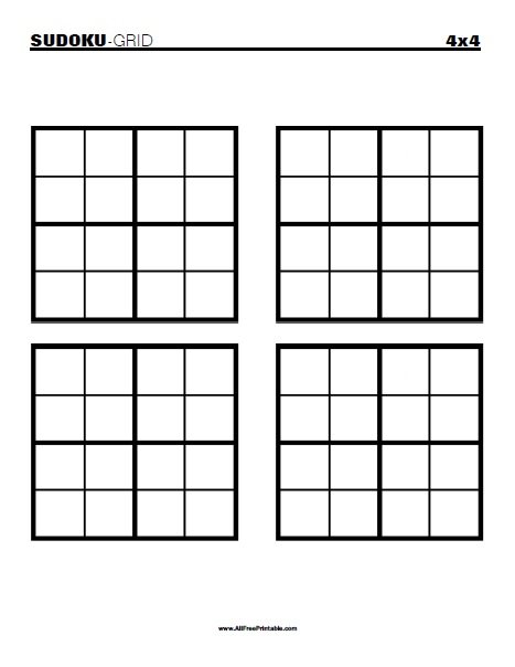 40 4x4 Sudoku Puzzle Worksheets