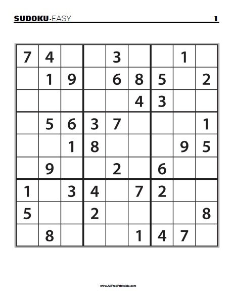 Easy Sudoku Puzzles