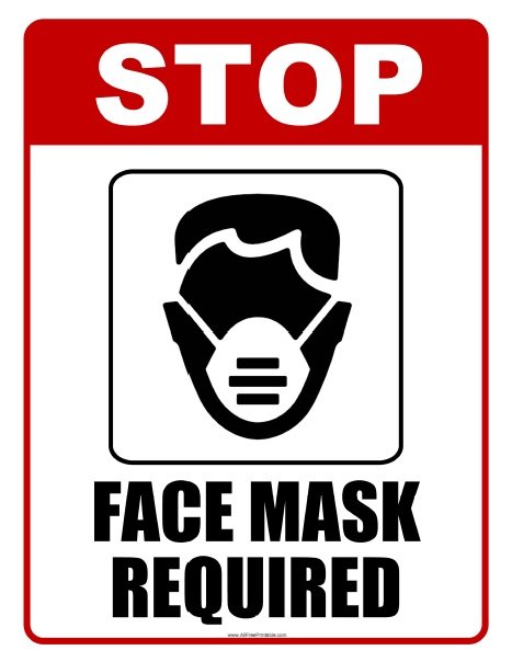 Face Mask Required Sign Free Printable