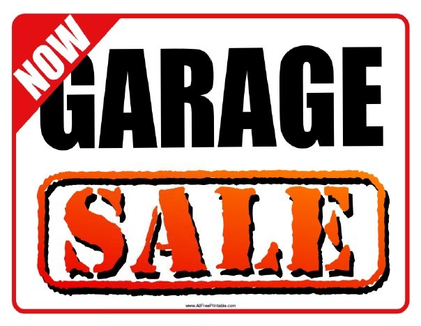 Garage Sale Sign Free Printable