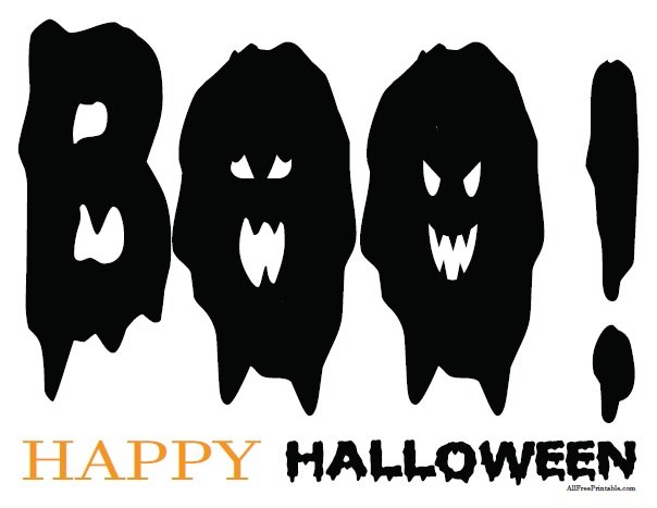 Free Printable Halloween Boo Sign