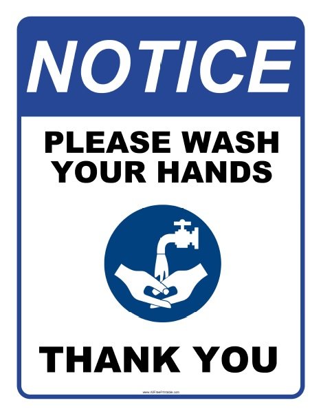 Free Printable Hand Wash Only Sign
