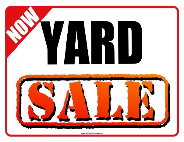 Yard Sale Sign Free Printable Allfreeprintable Com