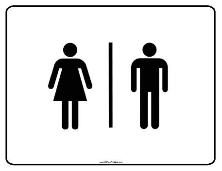 Printable Restroom Signs ubicaciondepersonas cdmx gob mx