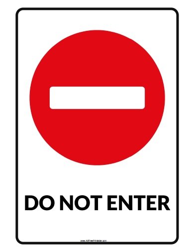 Do Not Enter Sign Free Printable