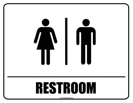 Printable Restroom Sign