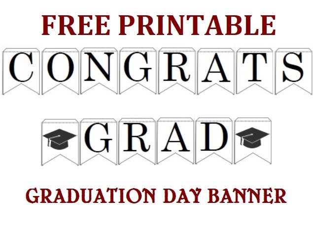 Free Printable Congrats Grad Banner
