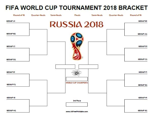 FIFA World Cup Bracket Russia 2018 | Free Printable