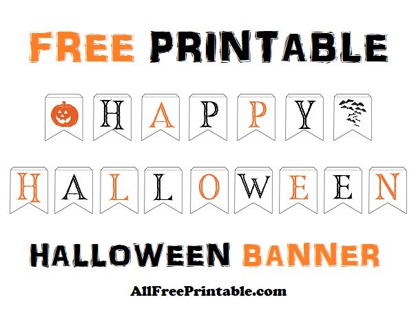 Free Printable Halloween Happy Birthday Banner Printable Blog