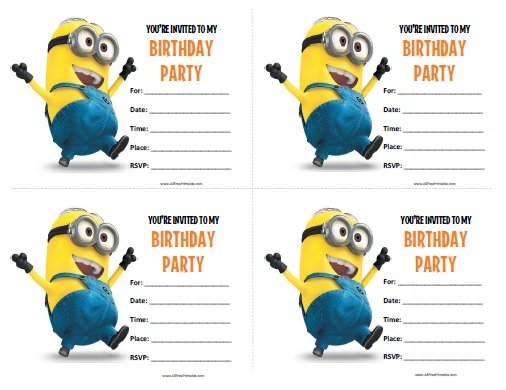 Minions Birthday Invitations Free Printable