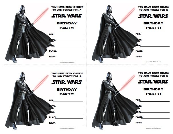 Free Star Wars Printable Invitations