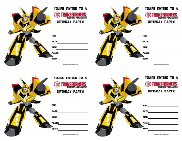 Transformers Cartoon Party Bottle Labels – Cartoon Invites